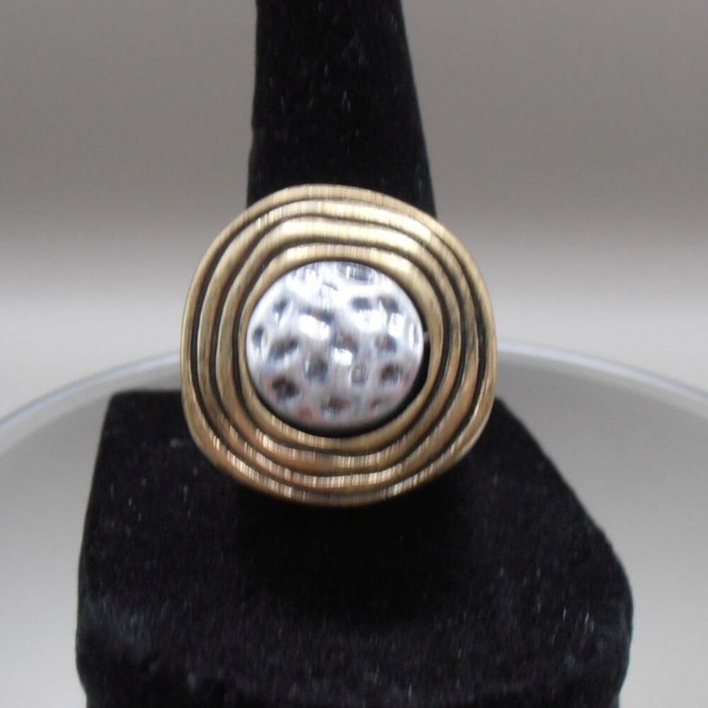 Premier Designs Antique Brass Silver Plated Size 6.5 Flip It Ring Collection